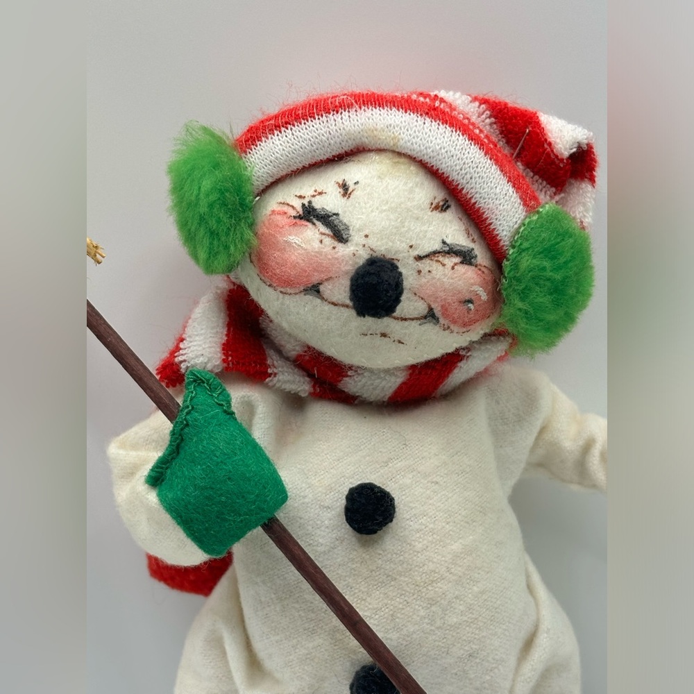 Vintage 1978-1982 AnnaLee 9" Christmas Snowman Doll‎ Collectors Ornaments